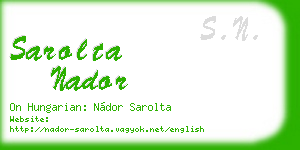 sarolta nador business card